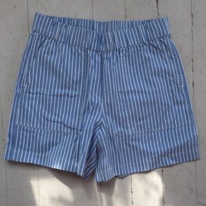 J. Crew Blue and White Striped Bermuda Shorts